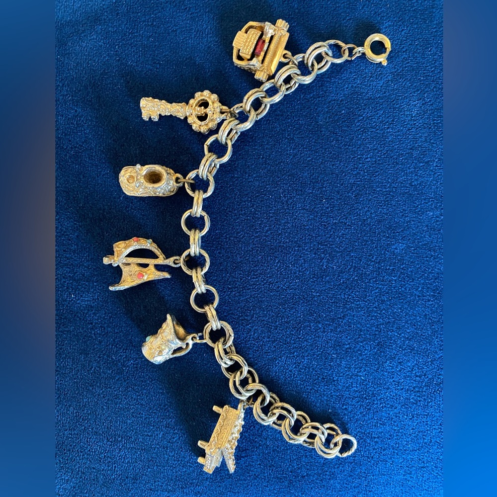 Vintage Gold-tone Charm Bracelet